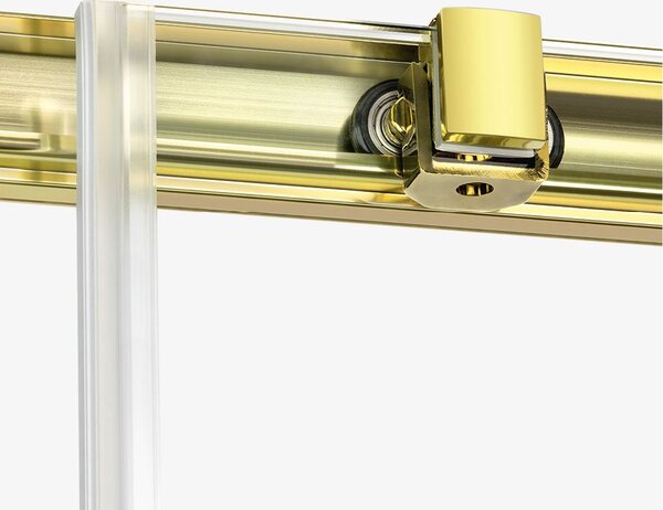 New Trendy Prime Light Gold cabină de duș 100x90 cm dreptunghiular auriu luciu/sticlă transparentă D-0421A/D-0224B