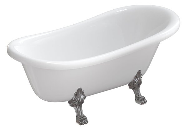 Omnires M+ cadă freestanding 157x77 cm ovală alb-negru-bicolor ATENA157BP