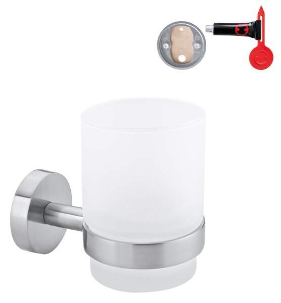 Tesa Moon pahar pentru periuta de dinti alb-crom 40312-00000-00