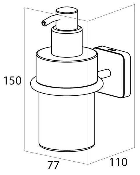 Tiger Onu dozator săpun 180 ml crom-alb 1318530346