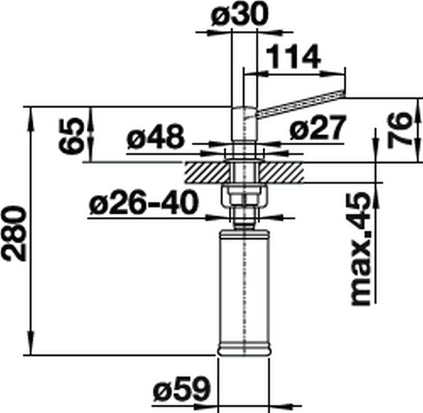 Blanco Torre dozator de lichid oţel 526430