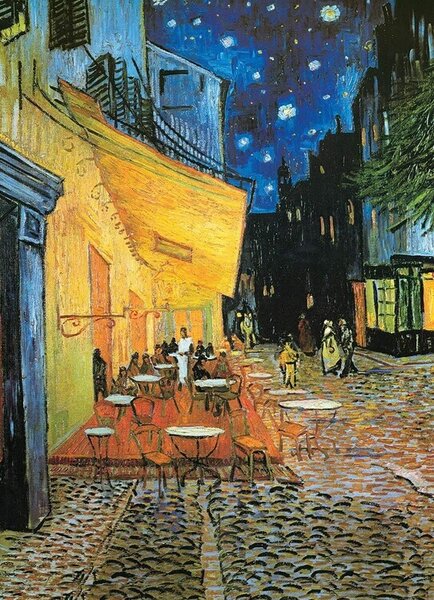 Imprimare de artă Cafeneaua Terasă pe Timp de Noapte, Vincent van Gogh