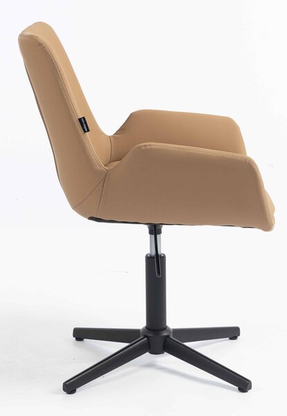 HR240CROSS Scaun Carmel Piele Ecologica Premium Soft cu Bază Neagră