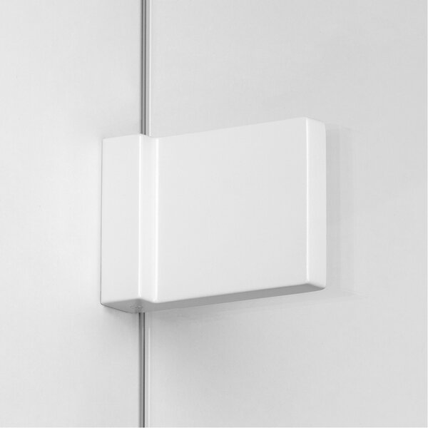 New Trendy Avexa White paravan cadă 80 cm o piesă alb mat/sticlă transparentă EXK-2963