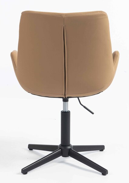HR240CROSS Scaun Carmel Piele Ecologica Premium Soft cu Bază Neagră
