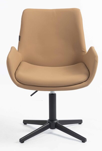 HR240CROSS Scaun Carmel Piele Ecologica Premium Soft cu Bază Neagră