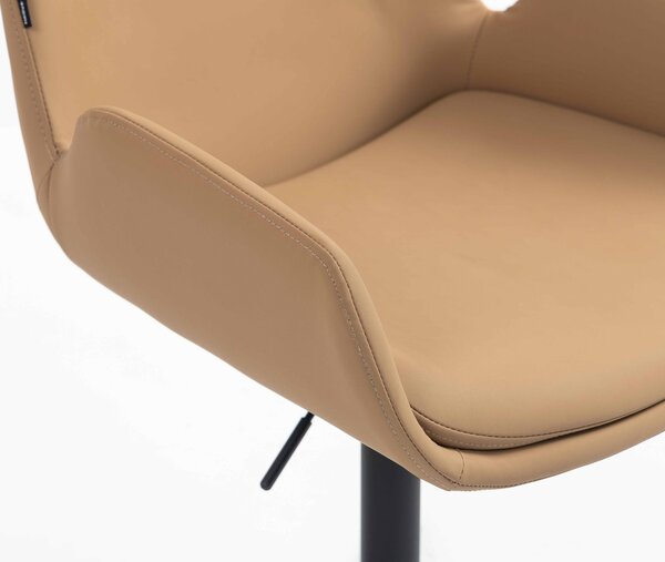 HR240CROSS Scaun Carmel Piele Ecologica Premium Soft cu Bază Neagră
