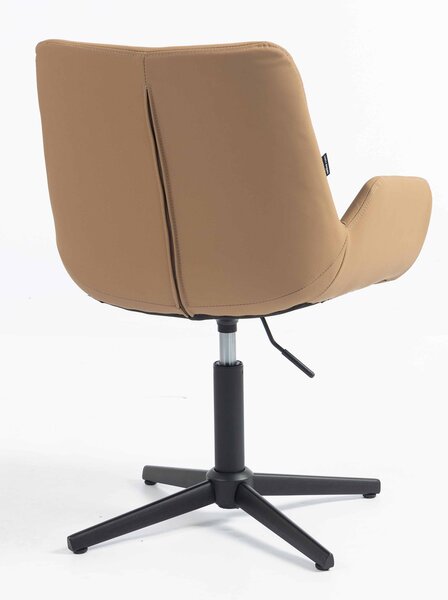 HR240CROSS Scaun Carmel Piele Ecologica Premium Soft cu Bază Neagră