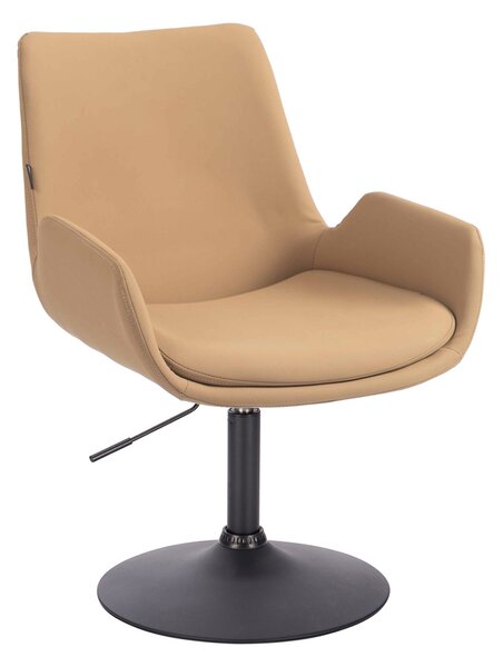 HR240N Scaun Carmel Piele Ecologica Premium Soft cu Bază Neagră