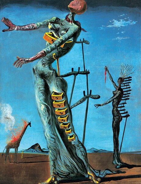 Salvador Dali - Girafe En Feu Reproducere, Salvador Dalí, (24 x 30 cm)