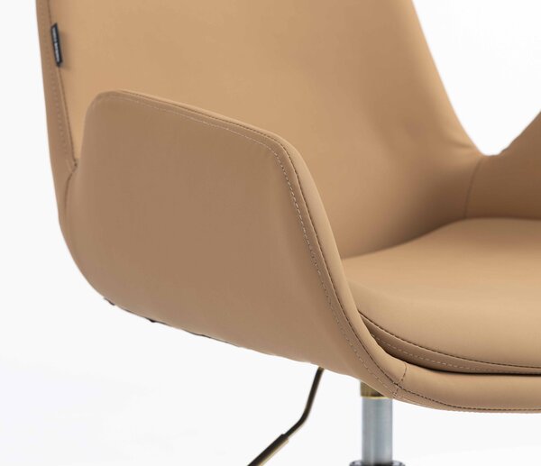 HR240CROSS Scaun Carmel Piele Ecologica Premium Soft cu Bază Aurie