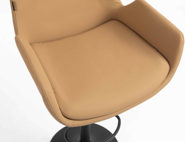 HR240W Scaun Carmel Piele Ecologica Premium Soft cu Bază Neagră