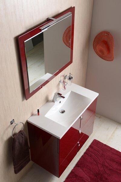 Sapho Maria lavoar 90x46 cm dreptunghiular mobilier alb luciu MA090