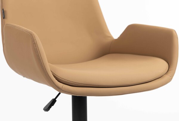 HR240W Scaun Carmel Piele Ecologica Premium Soft cu Bază Neagră
