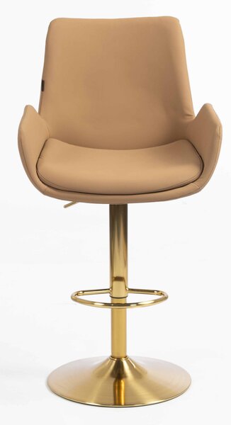HR240W Scaun Carmel Piele Ecologica Premium Soft cu Bază Aurie