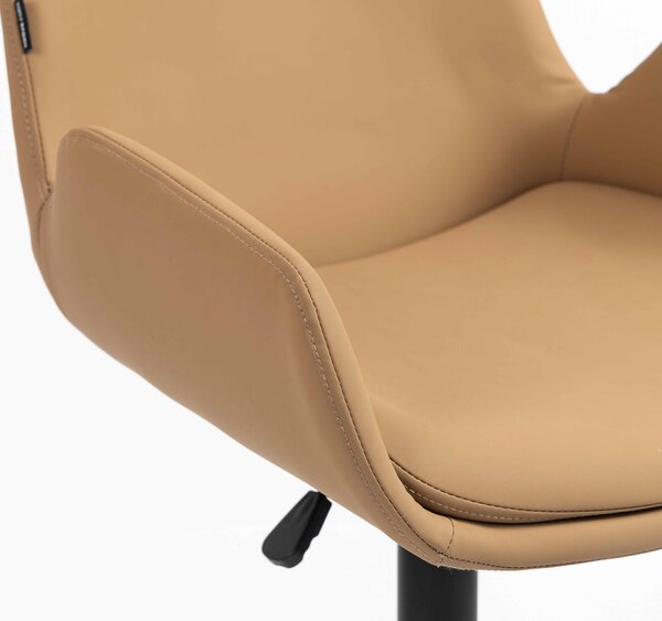 HR240W Scaun Carmel Piele Ecologica Premium Soft cu Bază Neagră