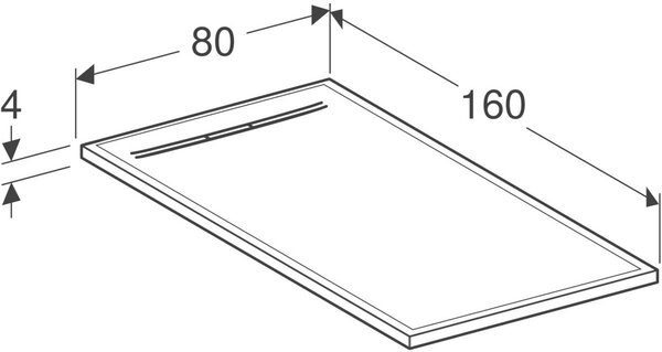 Geberit Sestra cădiță de duș dreptunghiulară 160x80 cm grafit 550.278.00.2