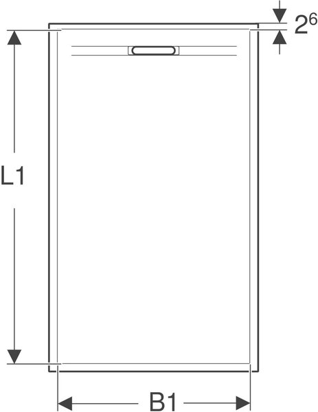 Geberit Sestra cădiță de duș dreptunghiulară 100x80 cm gri 550.262.00.2
