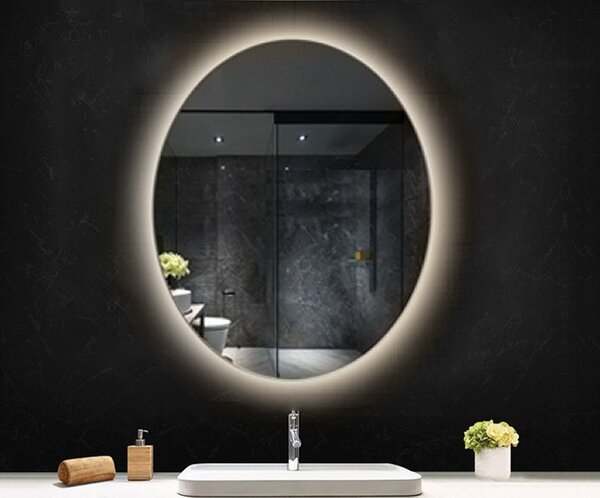Oglindă, Fluminia, Picasso Ambient 60, cu iluminare LED și dezaburire
