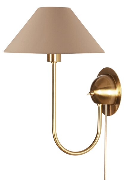 Lampă de perete Globen Lighting, IRIS, Maro / Rugină, Camera de zi, Țesătură / Textil, Scandinavă