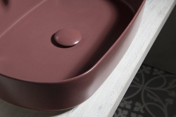 Isvea Infinity lavoar 55x36 cm ovale de blat mat 10NF65055-2R