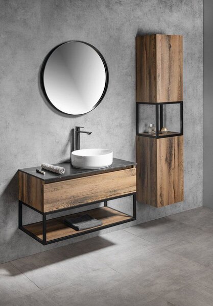 Isvea Infinity lavoar 36x36 cm rotund de blat alb luciu 10NF65036