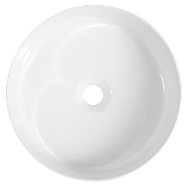 Isvea Infinity lavoar 36x36 cm rotund de blat alb luciu 10NF65036