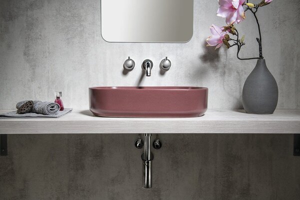 Isvea Infinity lavoar 55x36 cm ovale de blat mat 10NF65055-2R