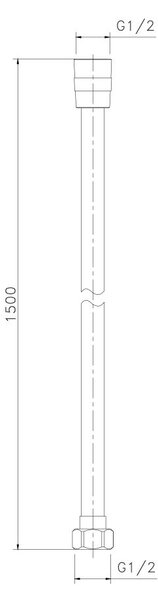 Sapho furtun de duș 150 cm auriu 1208-19