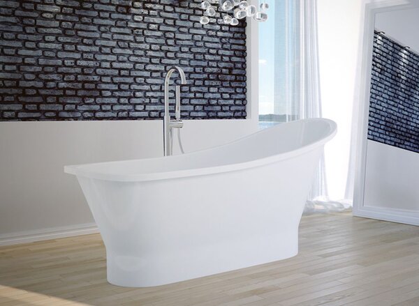 Besco Gloria cadă freestanding 159x66.5 cm ovală alb #WMD-160-GL