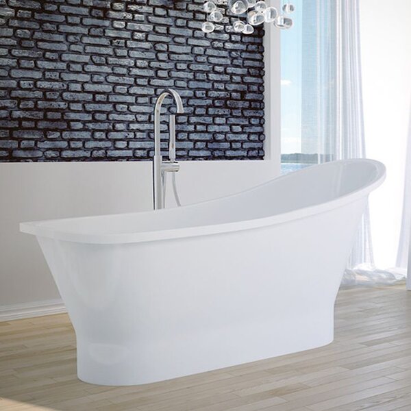Besco Gloria cadă freestanding 159x66.5 cm ovală alb #WMD-160-GL