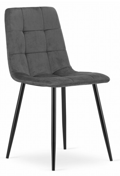 Scaun Bucatarie/Dining Jacob Gri Inchis Catifea