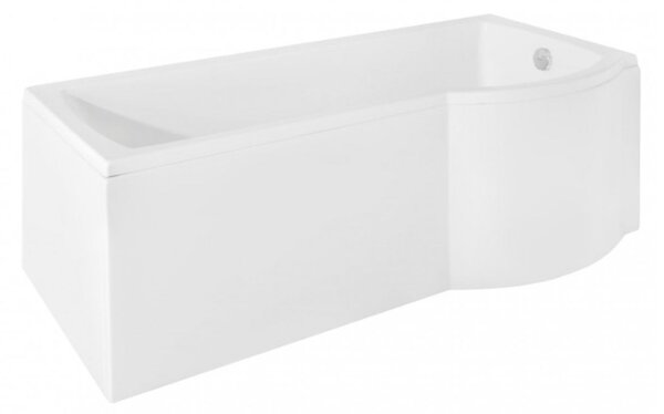 Besco Inspiro cadă cu paravan 169.5x69.5 cm partea dreaptă alb #WAI-170-NPR
