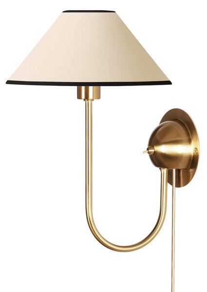 Lampă de perete Globen Lighting, IRIS, Bej, Camera de zi, Țesătură / Textil, Scandinavă
