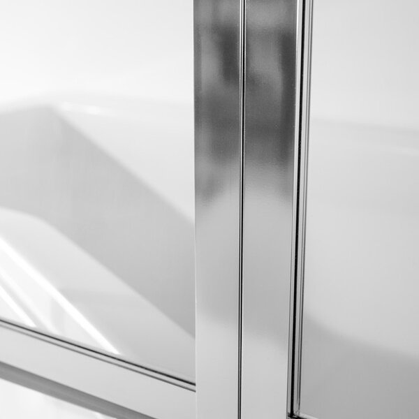 Besco Ambition paravan cadă 130 cm trei piese crom luciu/sticlă transparentă PAP-3S