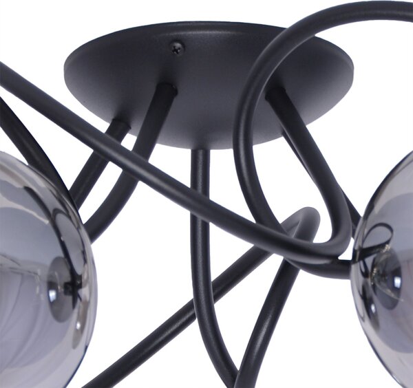 Kaja Rubi lampă de tavan 5x40 W negru-grafit K-5117