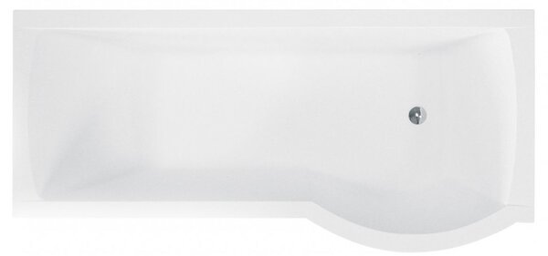Besco Inspiro cadă cu paravan 169.5x69.5 cm partea dreaptă alb #WAI-170-NPR