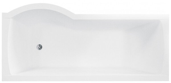 Besco Inspiro cadă cu paravan 150x69 cm partea stângă alb #WAI-150-NLE