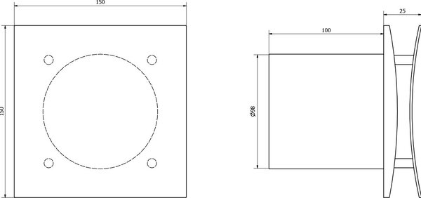 Sapho Eira ventilator cu panou decorativ alb EI101