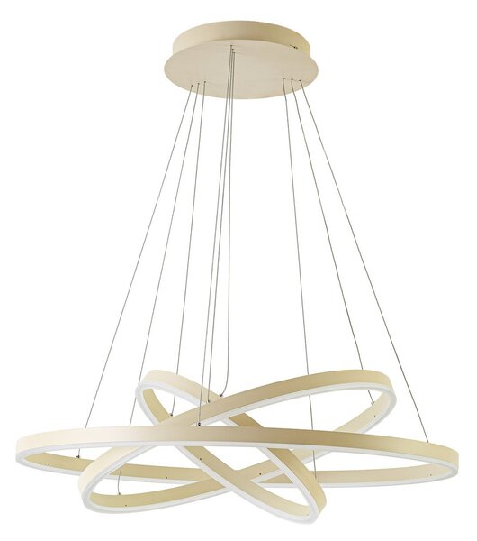 Lustră Pendul Arcchio, Albiona, reglabil, Bej, Camera de zi, Metal, Modern