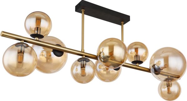 Globo Lighting Riha lampă de tavan x3.5 W negru-auriu-chihlimbar 56135-9D