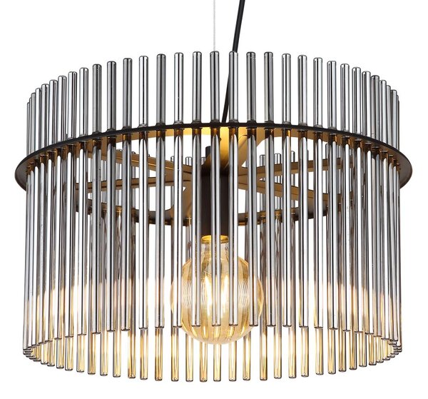 Globo Lighting Gorley lampă suspendată 1x60 W negru-fumuriu 15698H