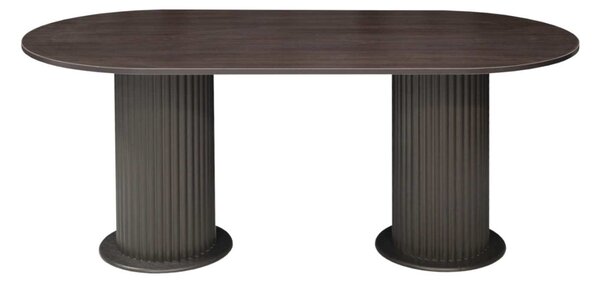 Masă fixă bucătărie Amara Slim Wenge, Blat din PAL, Picioare din MDF, 180 x 90 x 75 cm