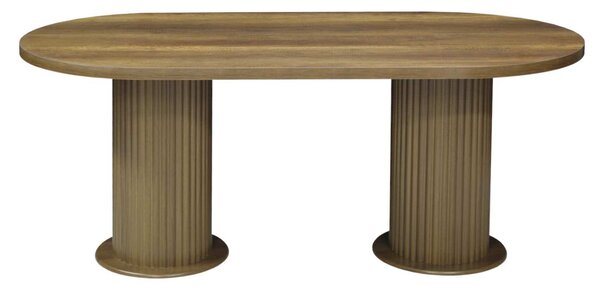 Masă fixă bucătărie Boemia Nuc, Blat din PAL, Picioare din MDF, 180 x 90 x 75 cm