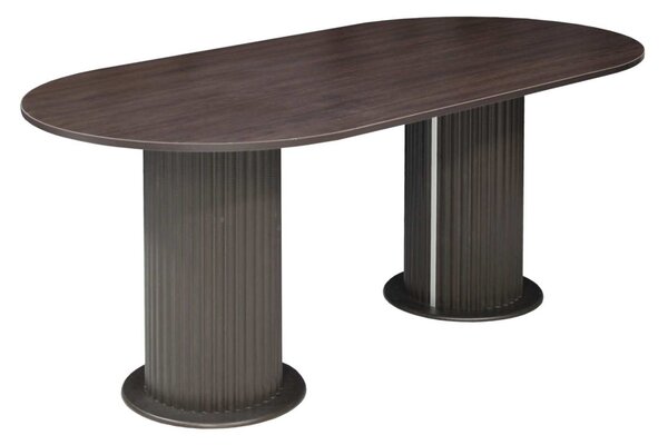 Masă fixă bucătărie Amara Slim Wenge, Blat din PAL, Picioare din MDF, 180 x 90 x 75 cm