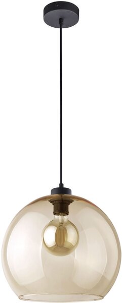TK Lighting Cubus lampă suspendată 1x15 W negru-chihlimbar 2064