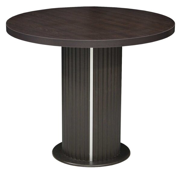 Masă rotundă bucătărie Florys Wenge, Blat din PAL, Picior din MDF, Ø90 × 75 cm