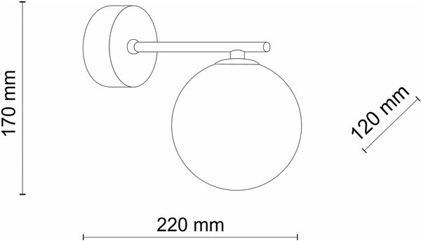 TK Lighting Estera lampă de perete 1x6 W auriu 4778