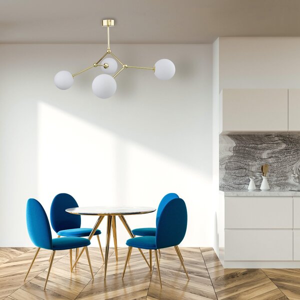 TK Lighting Fairy lampă de tavan 4x6 W alb-auriu 6470