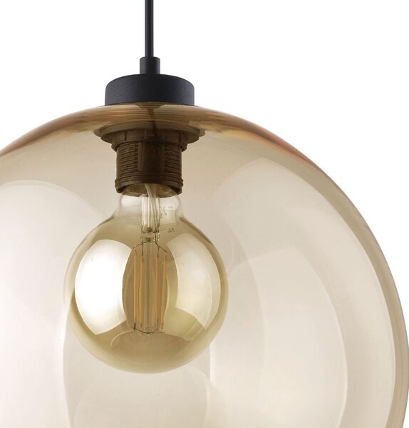 TK Lighting Cubus lampă suspendată 1x15 W negru-chihlimbar 2064
